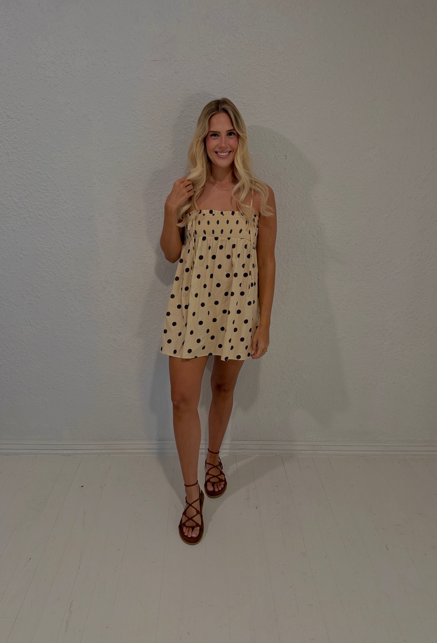 toffee dottie dress