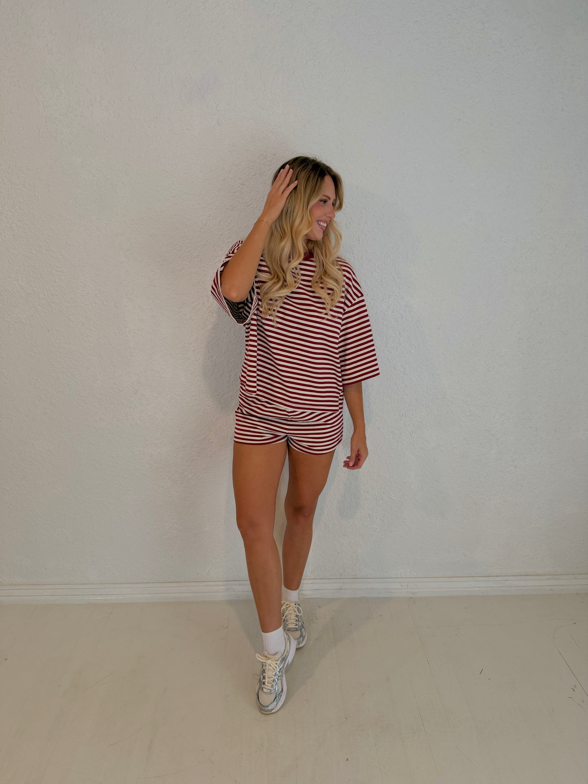 cherries and cream stripe lounge set