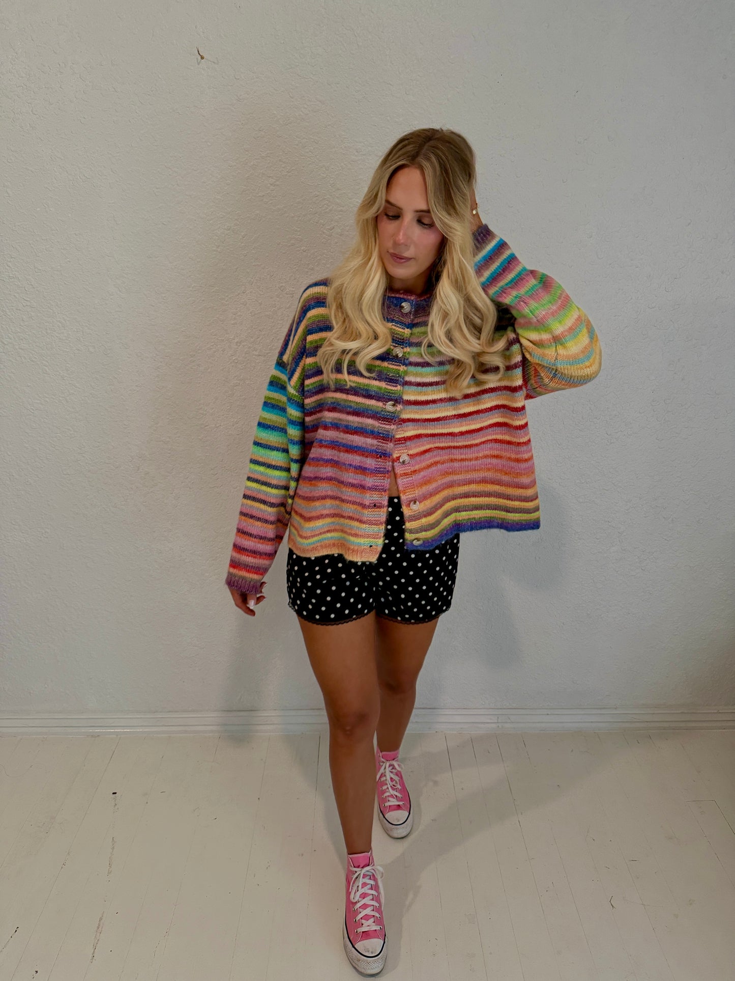 rainbow sherbet cardigan