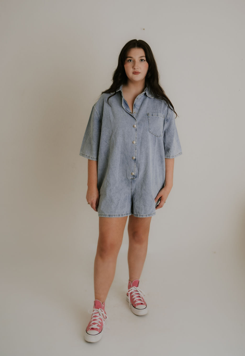 denim romper