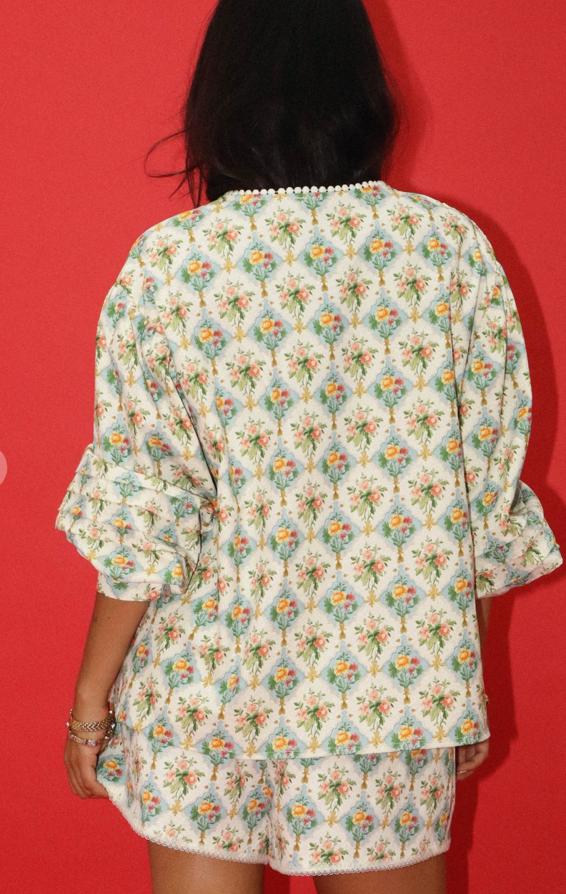 nora eyelet floral top