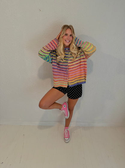 rainbow sherbet cardigan