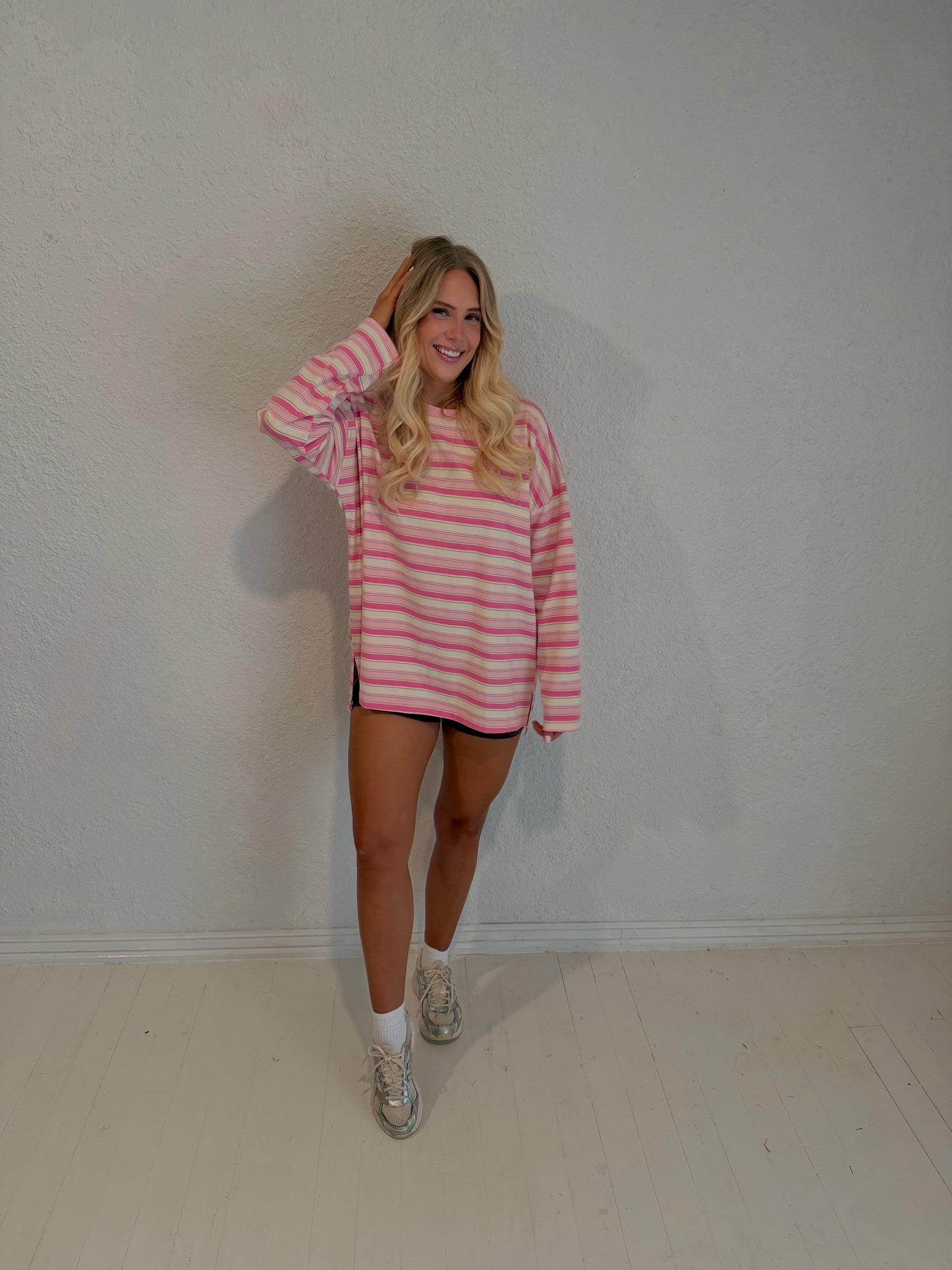 strawberry lime stripe long sleeve