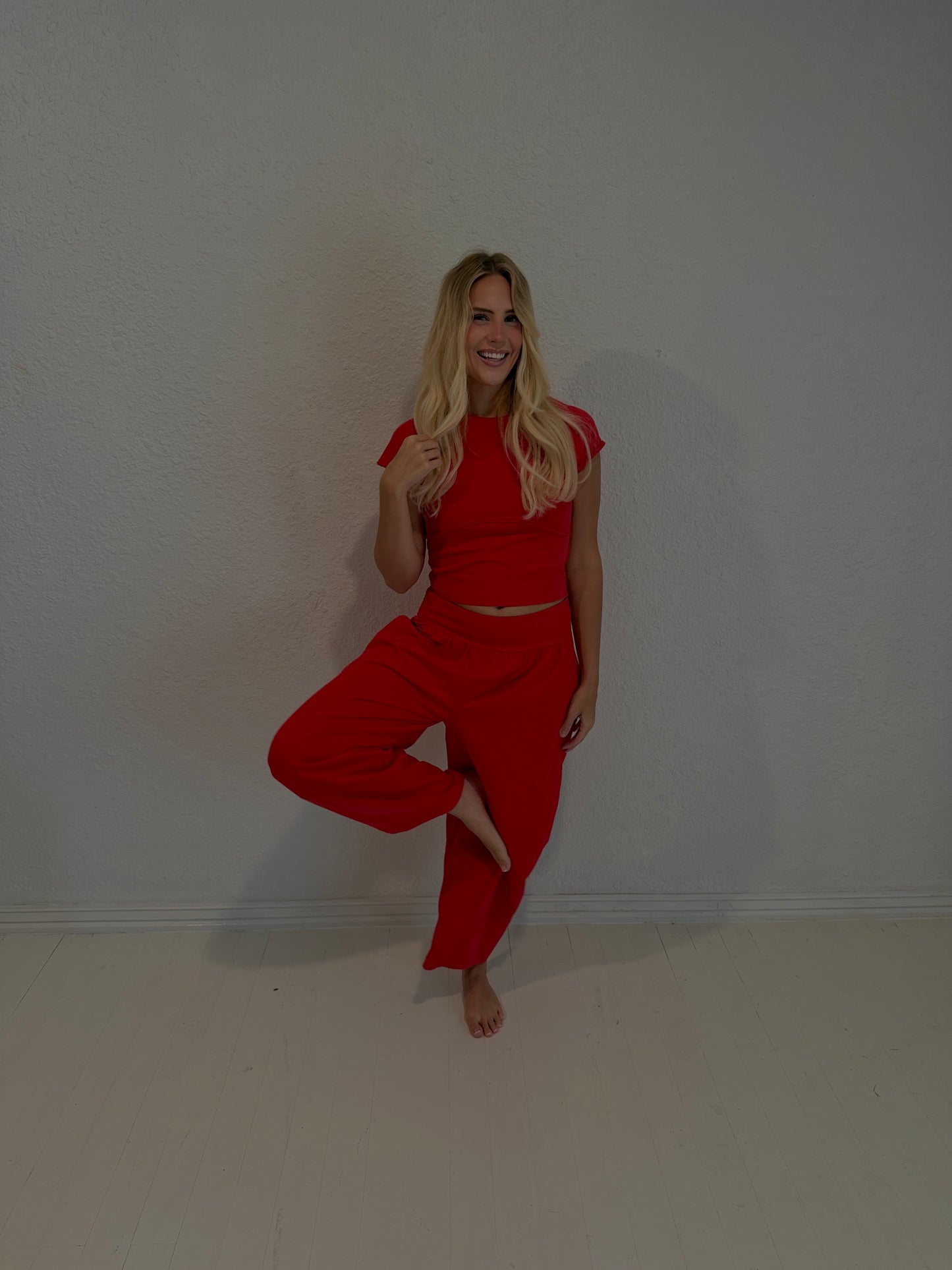 red on-the-go matching set