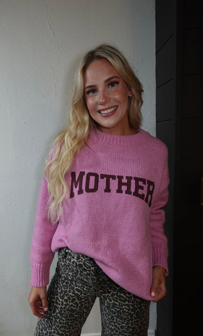 mother pink berry sweater