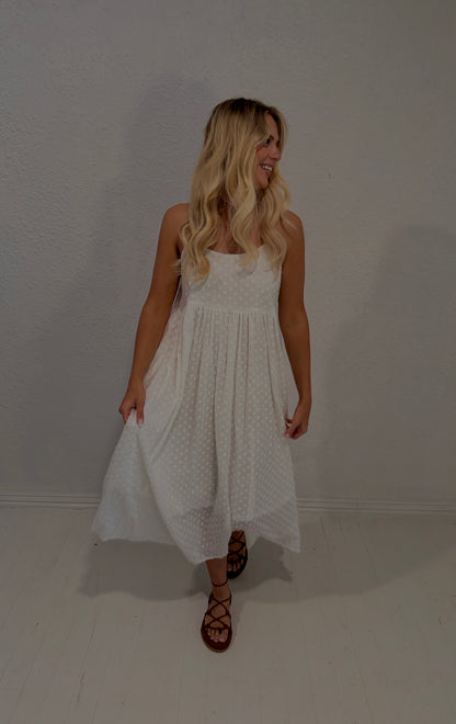ivory bloom maxi dress