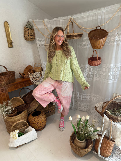pink pop stripe pant