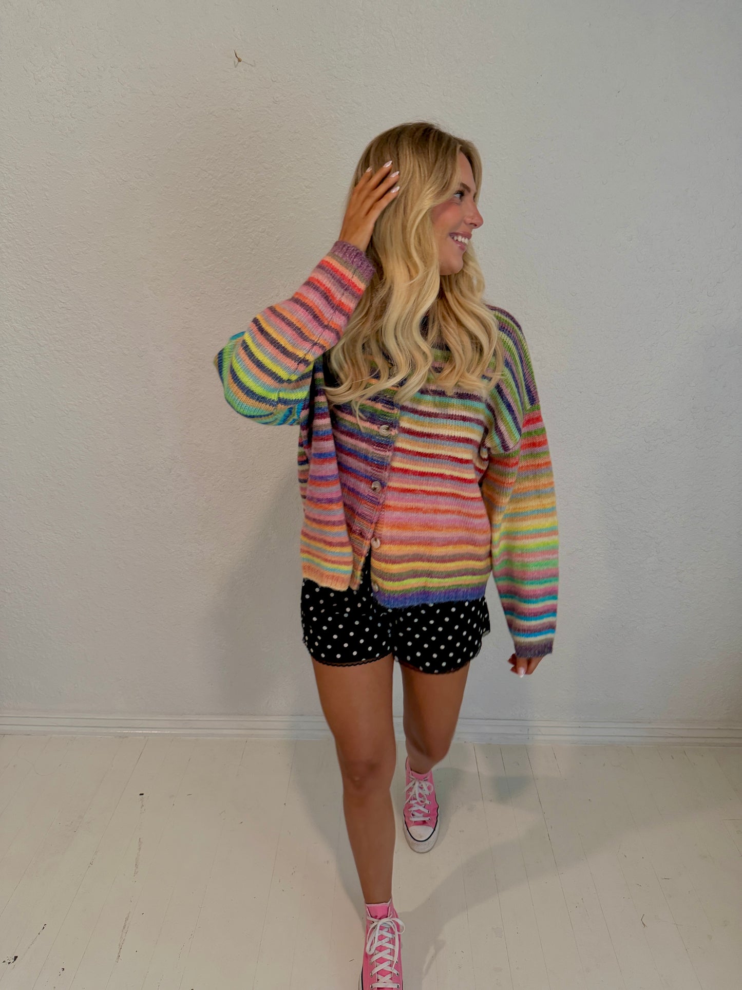 rainbow sherbet cardigan