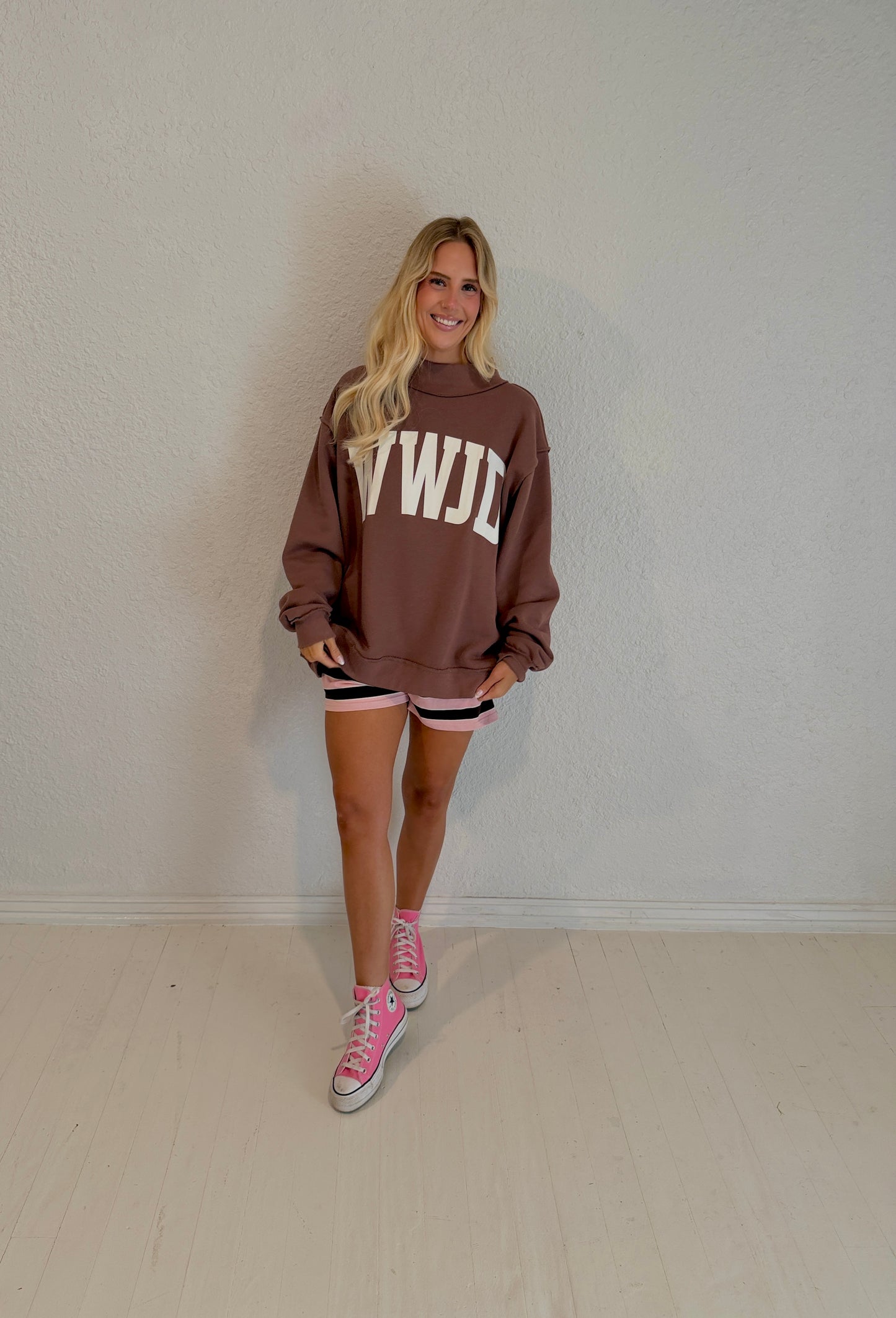 wwjd mockneck sweatshirt