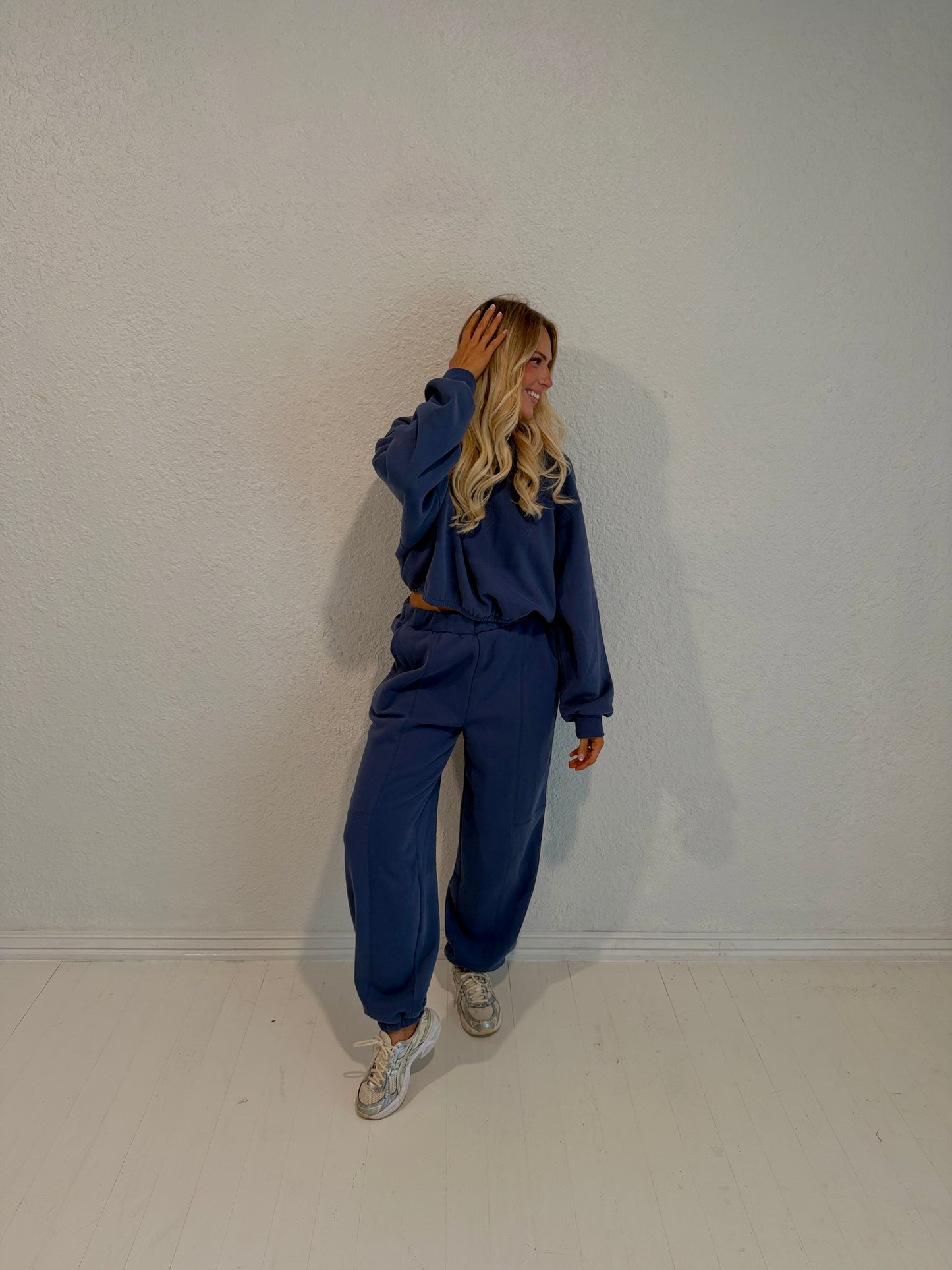 navy sweat set