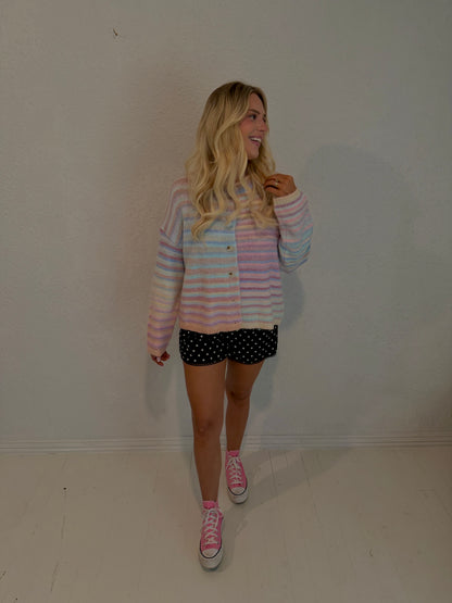 pastel rainbow sherbet cardigan