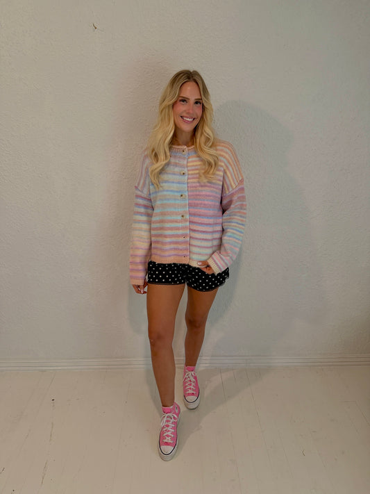 pastel rainbow sherbet cardigan