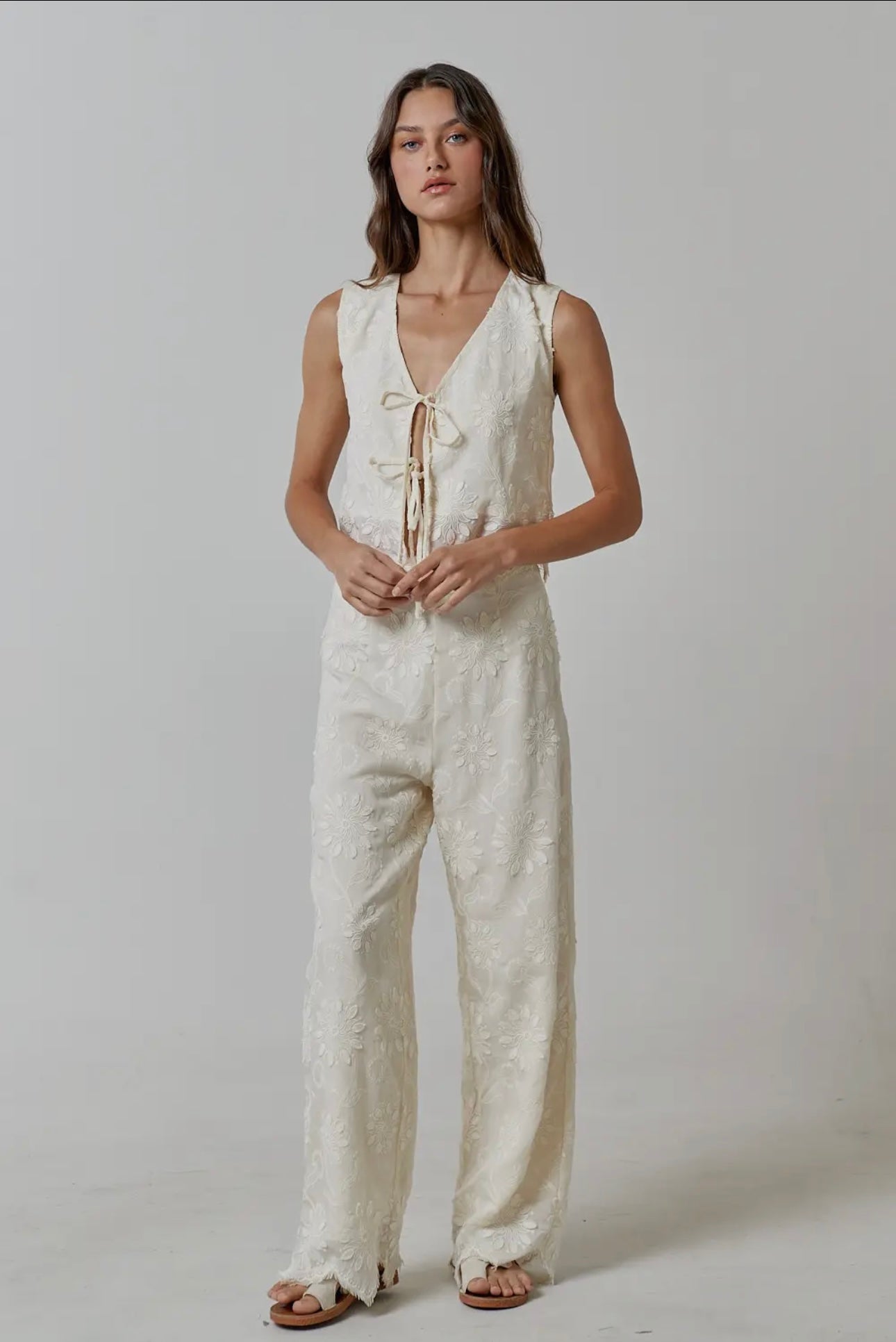 floral embroidery lace set
