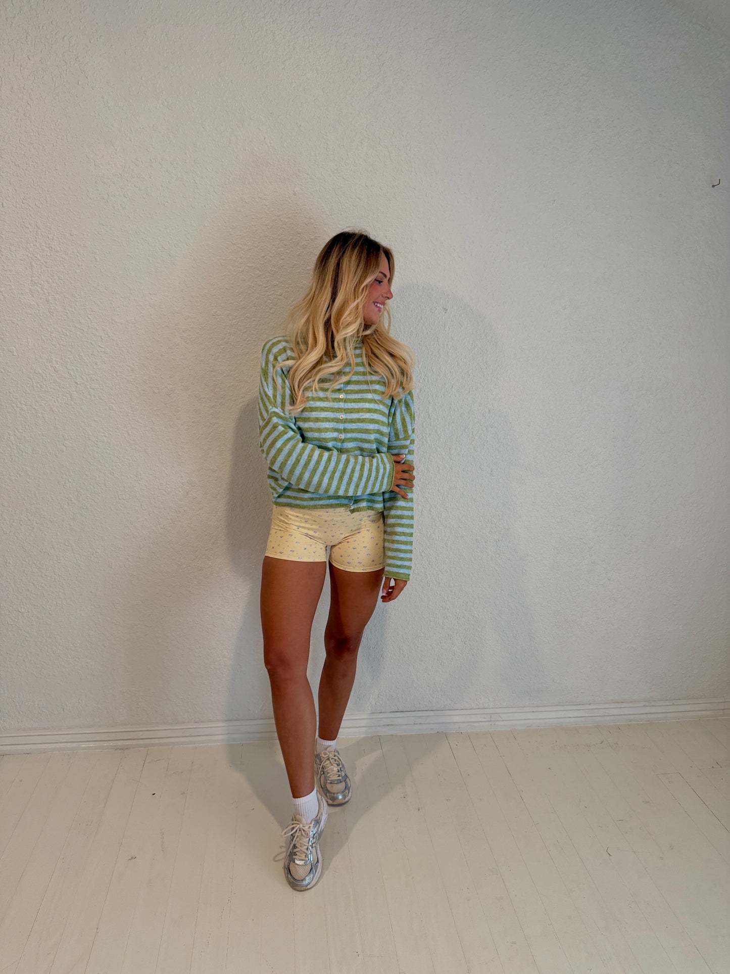 coastal calm stripe cardigan