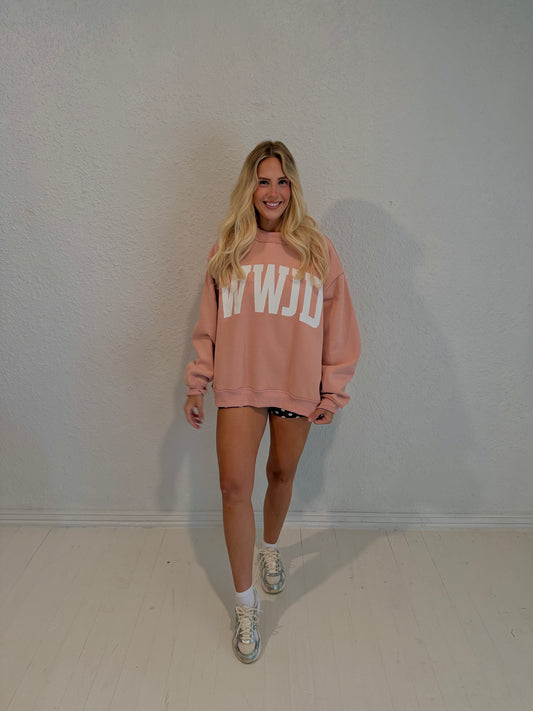 wwjd ballet pink mockneck