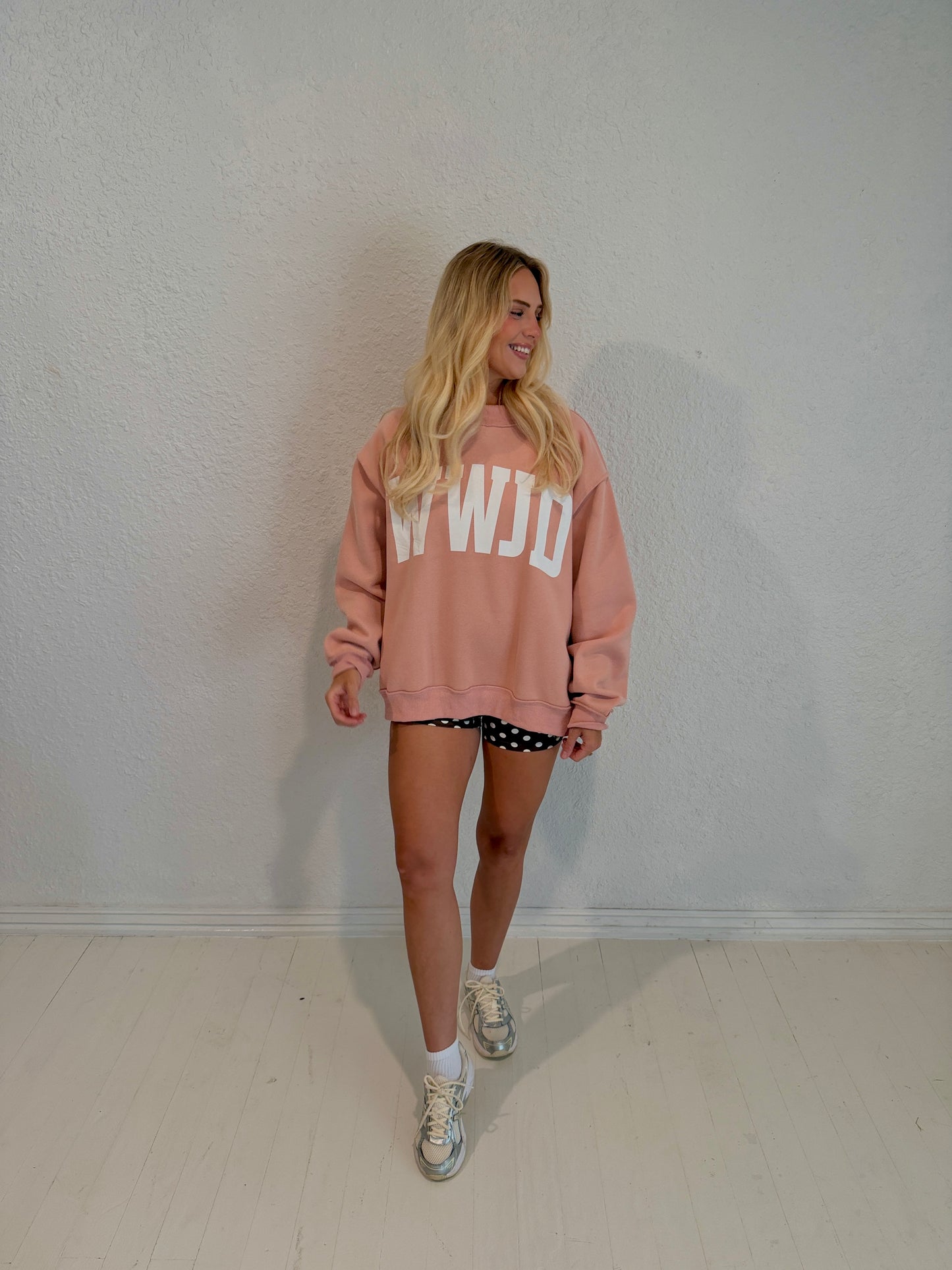 wwjd ballet pink mockneck