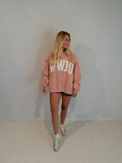 wwjd ballet pink mockneck