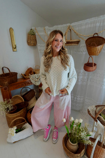 pink pop stripe pant