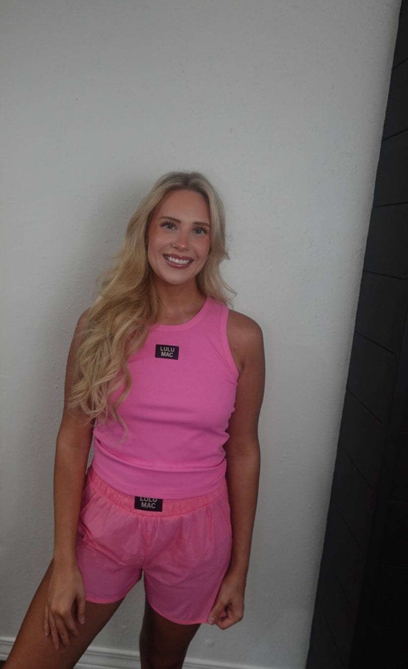 bubblegum pink tank