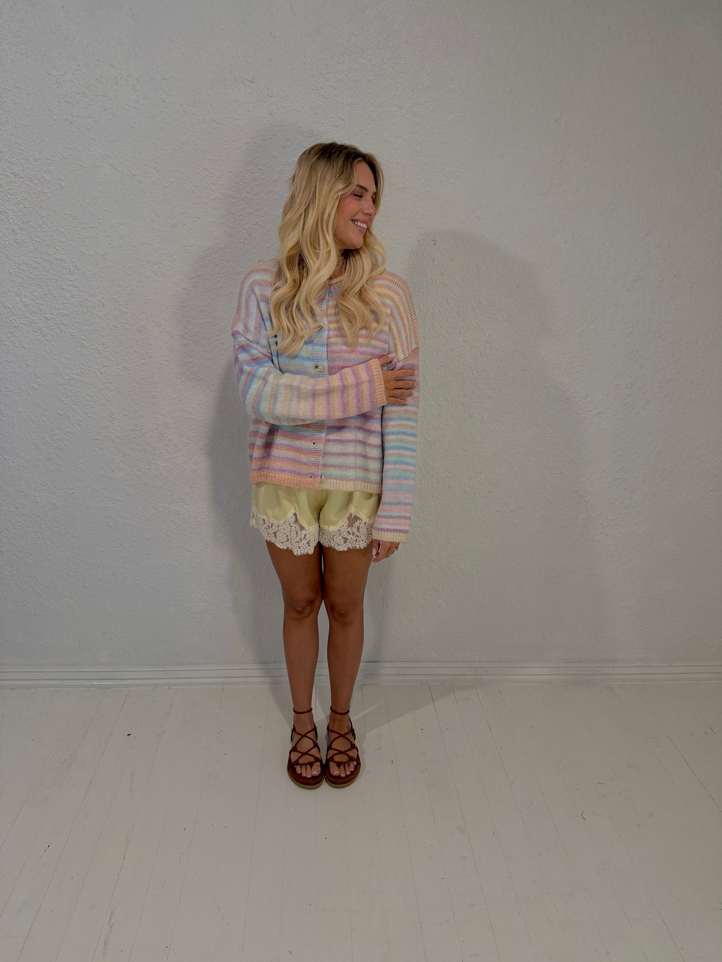pastel rainbow sherbet cardigan