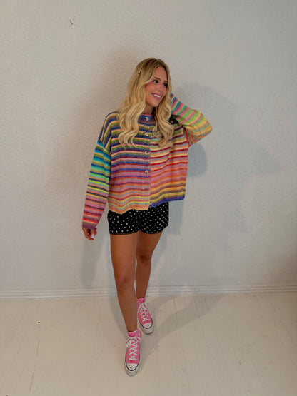 rainbow sherbet cardigan