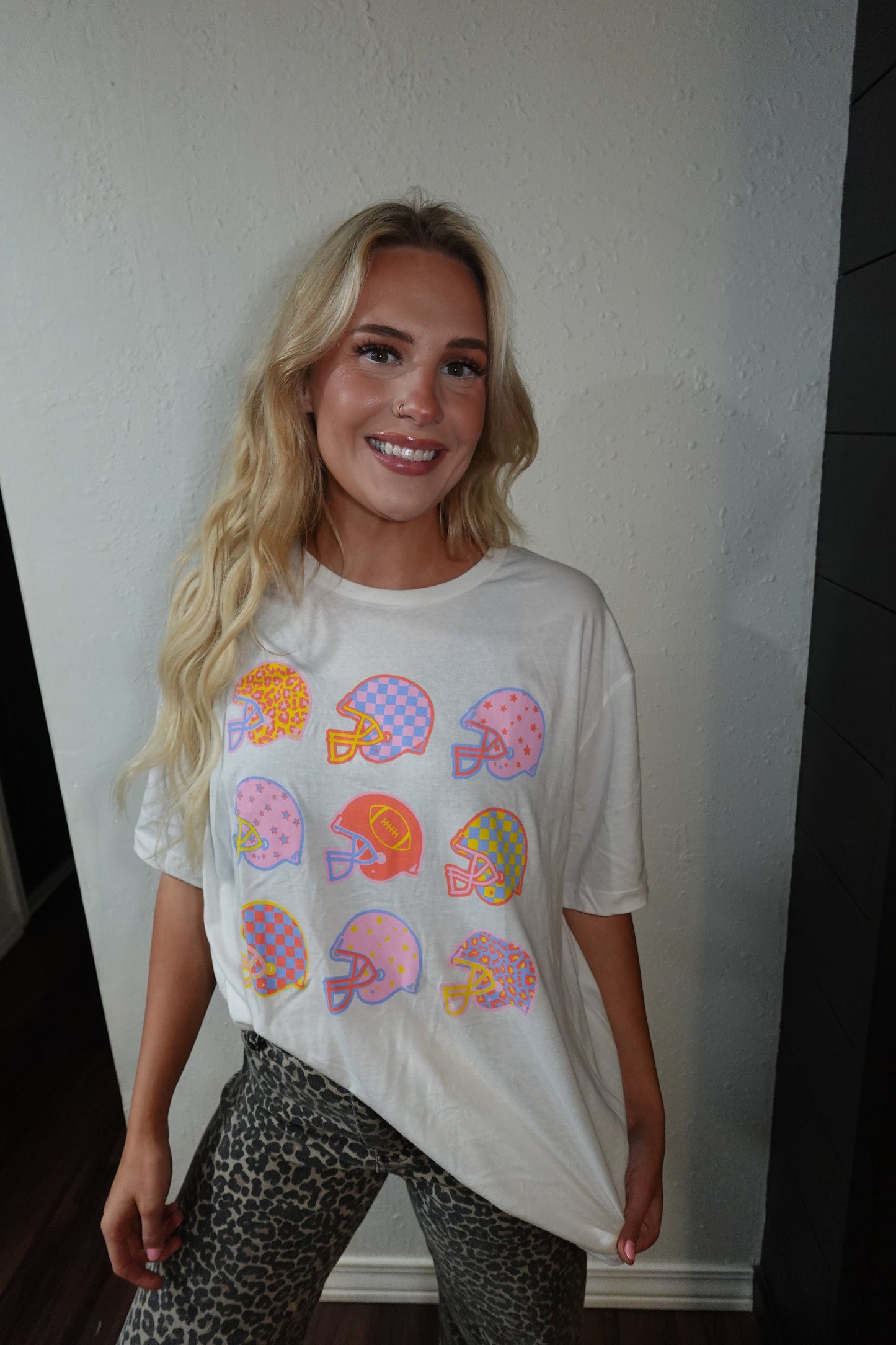 funky football graphic tee