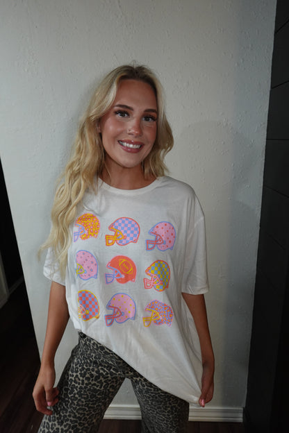 funky football graphic tee