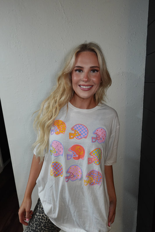 funky football graphic tee