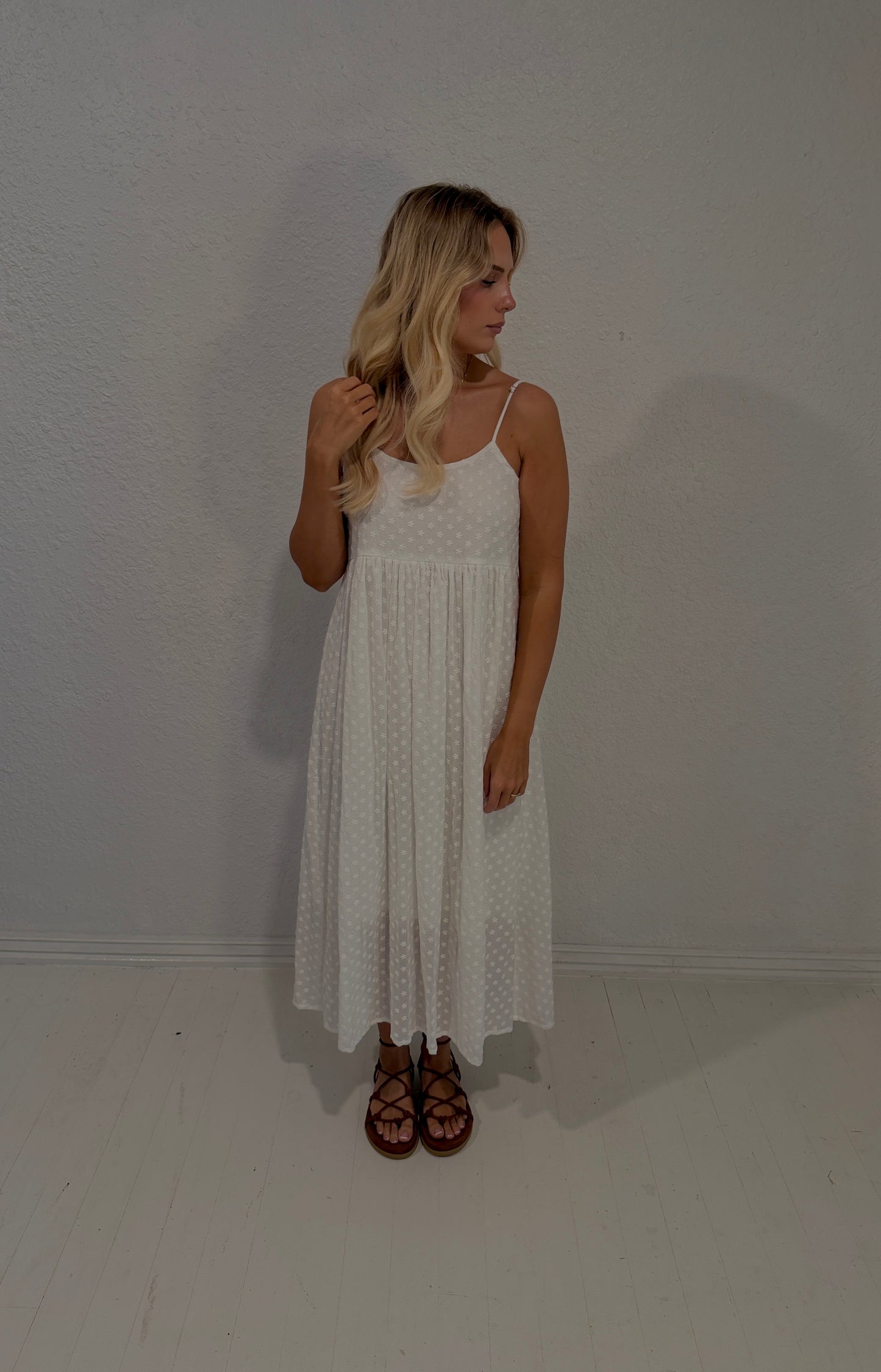 ivory bloom maxi dress