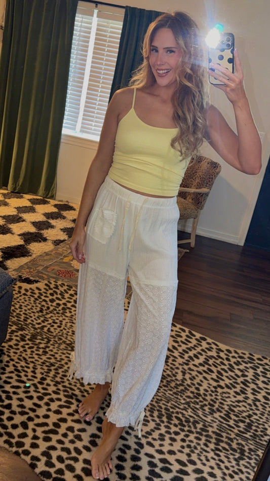 yellow dottie cami tank