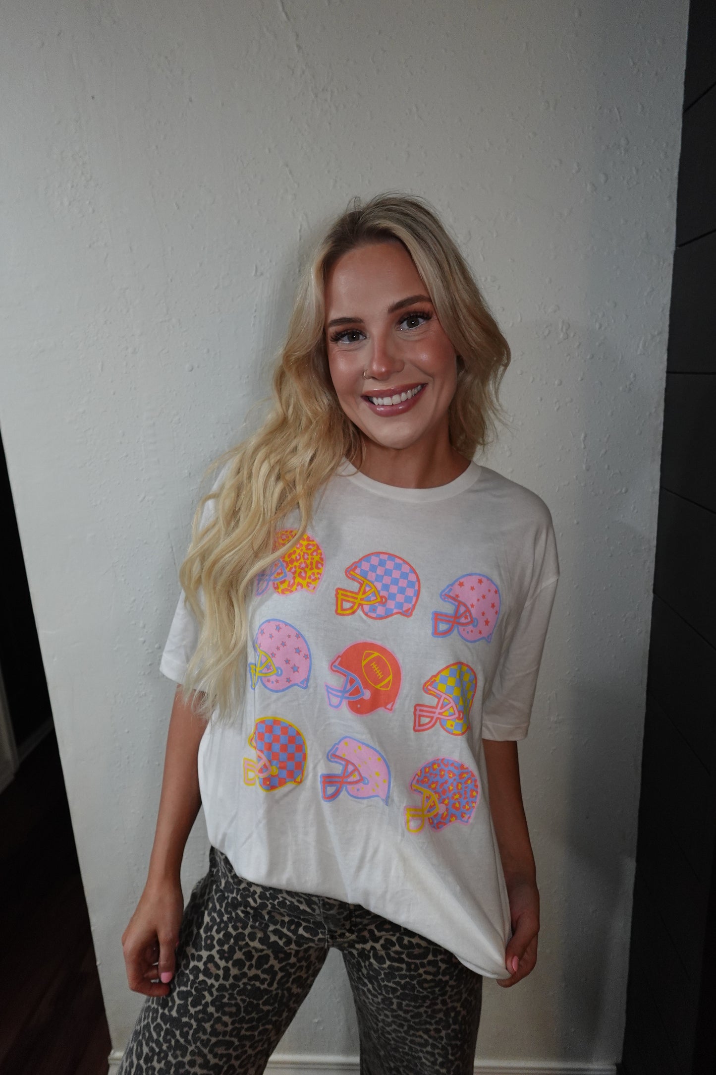 funky football graphic tee