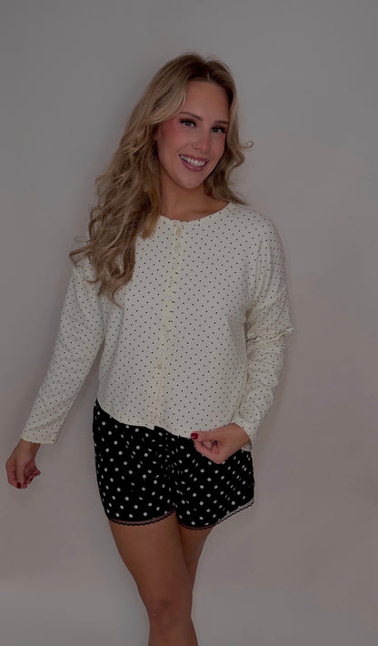 bailey mini dot cardigan