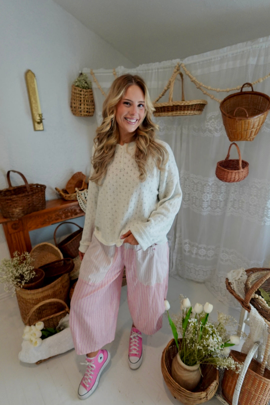 pink pop stripe pant