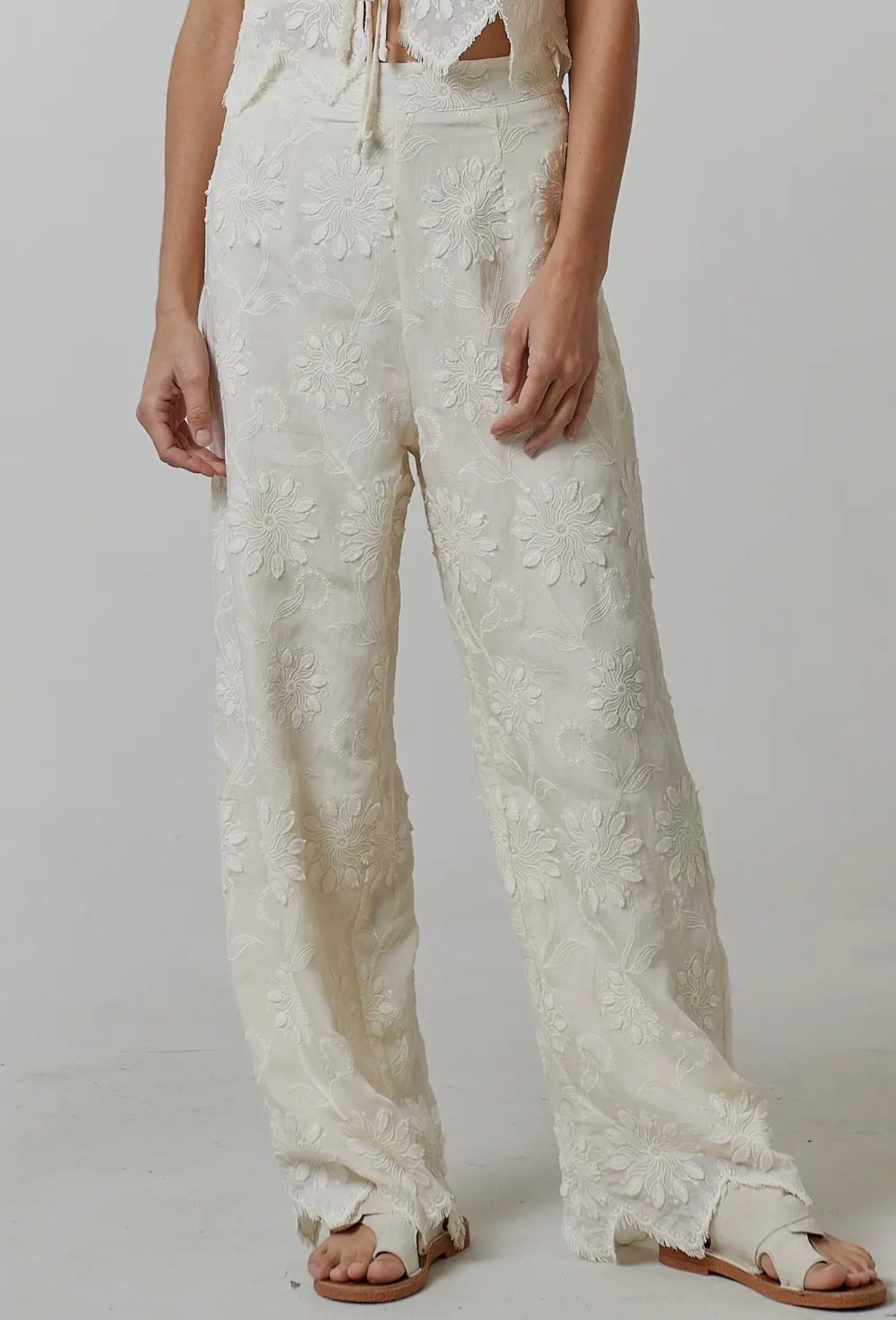 floral embroidery lace set