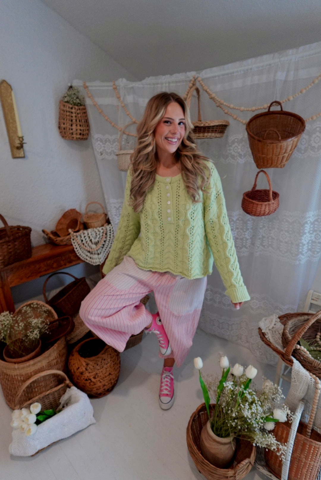 pink pop stripe pant