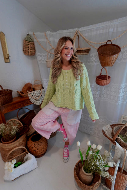 pink pop stripe pant
