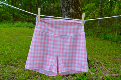 pink picnic biker short
