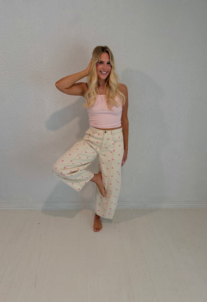 light pink dottie cami tank
