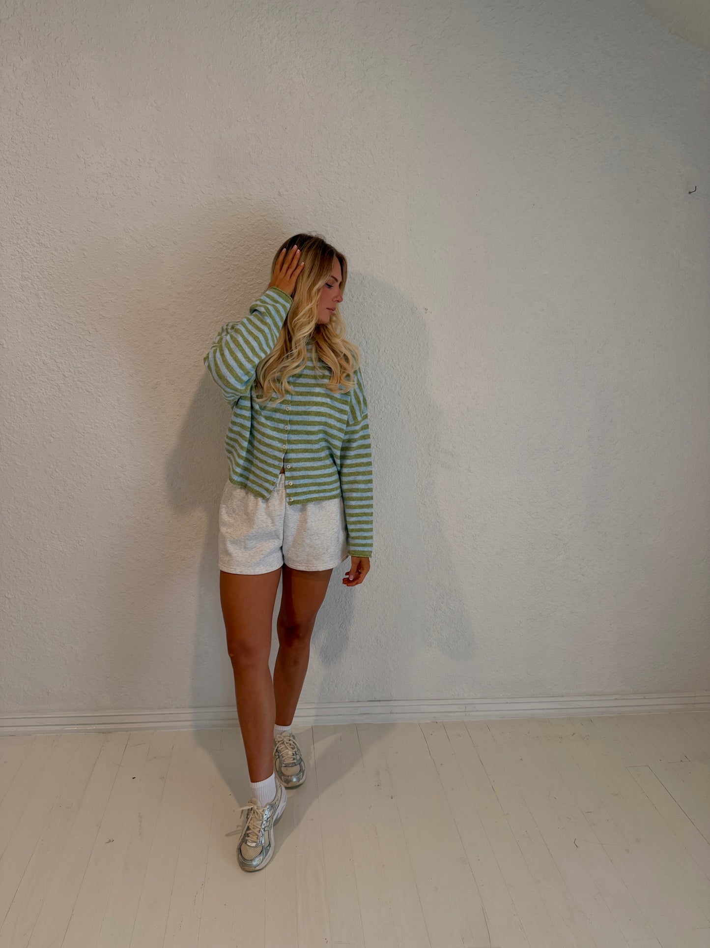 coastal calm stripe cardigan