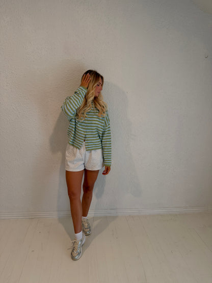 coastal calm stripe cardigan
