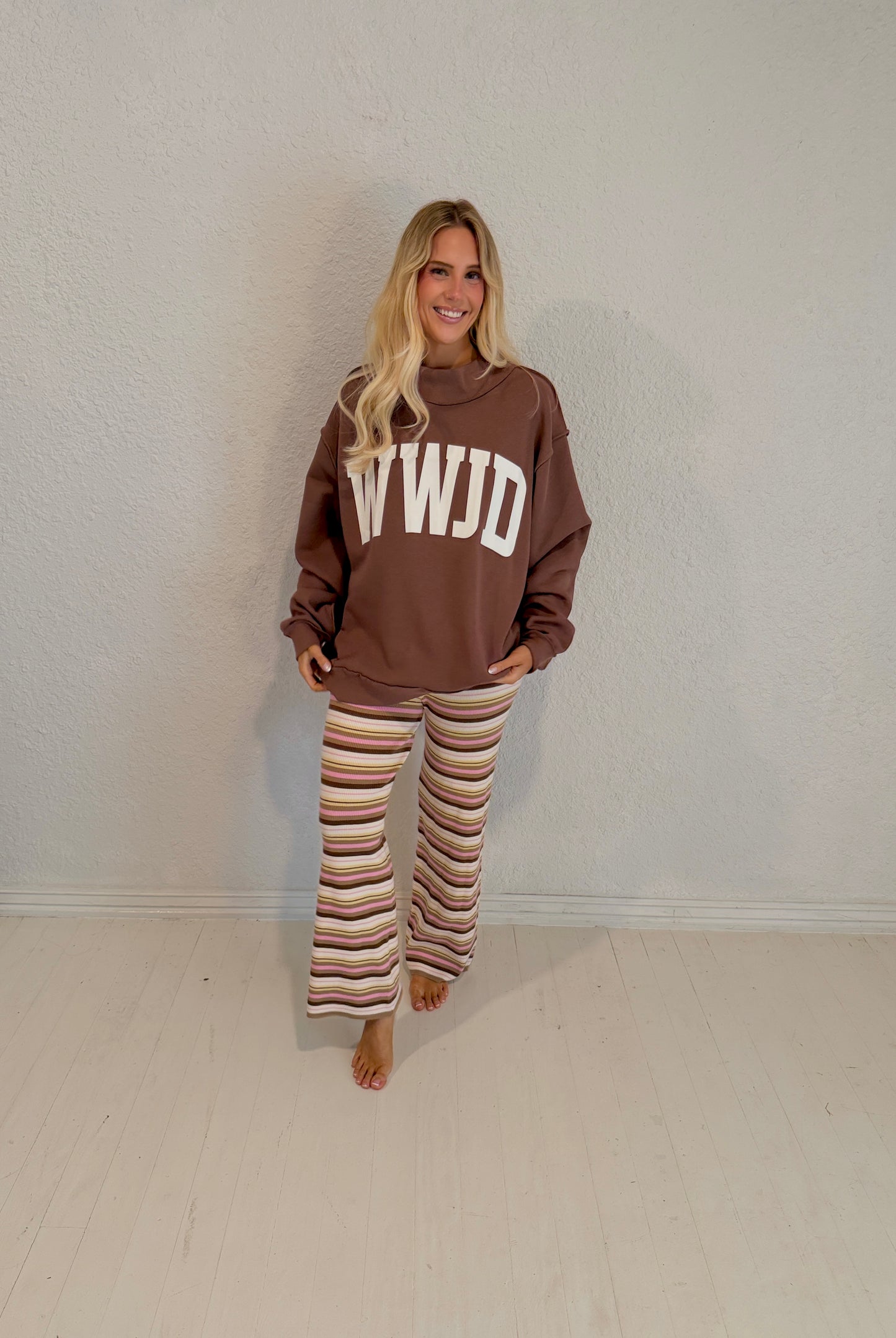wwjd mockneck sweatshirt