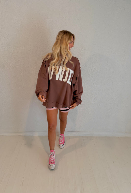 wwjd mockneck sweatshirt