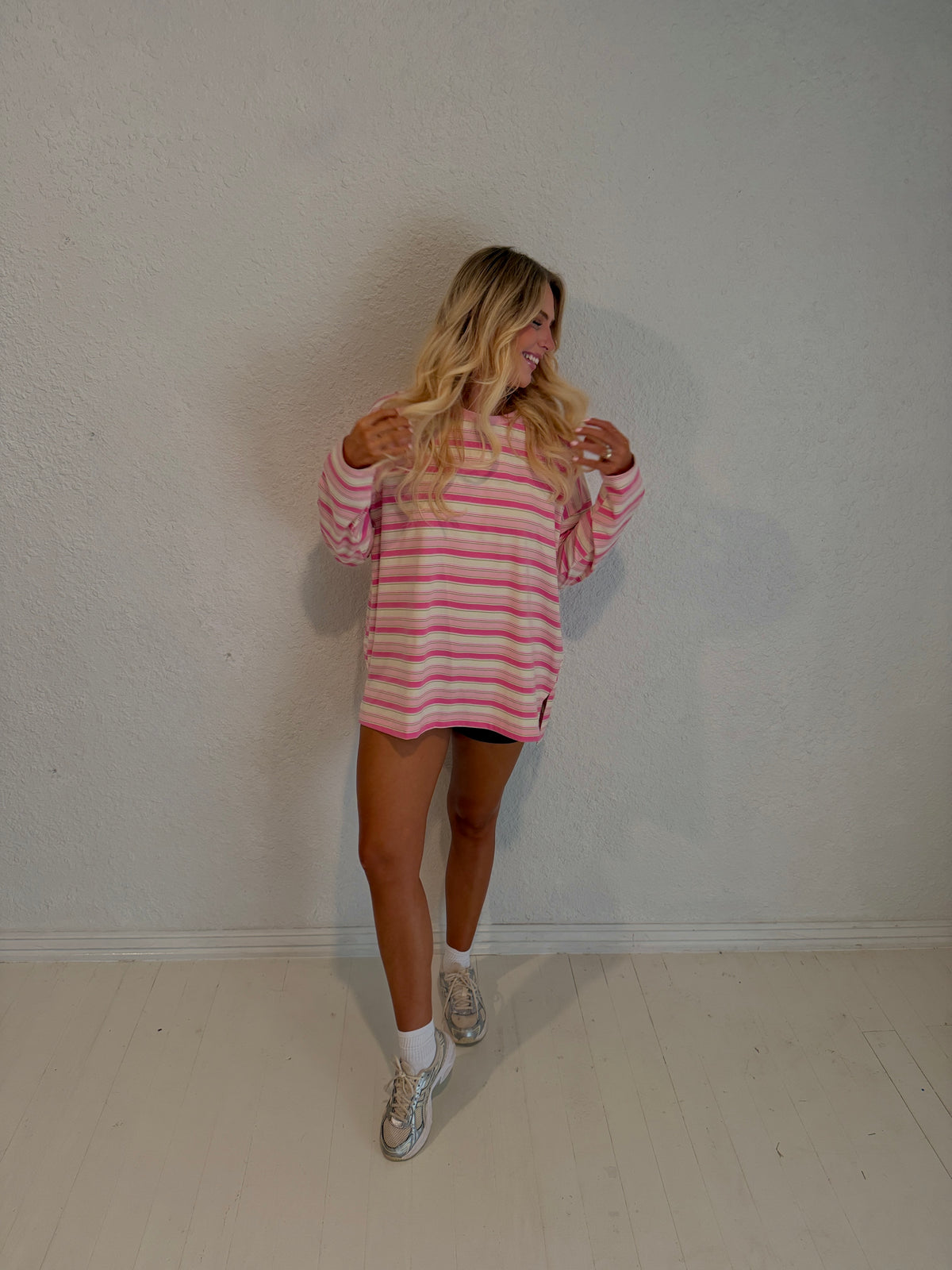 strawberry lime stripe long sleeve