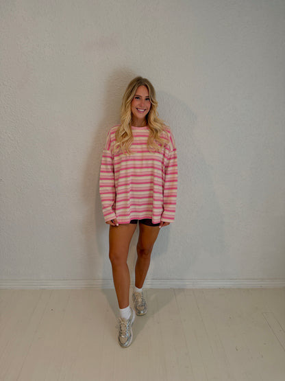 strawberry lime stripe long sleeve