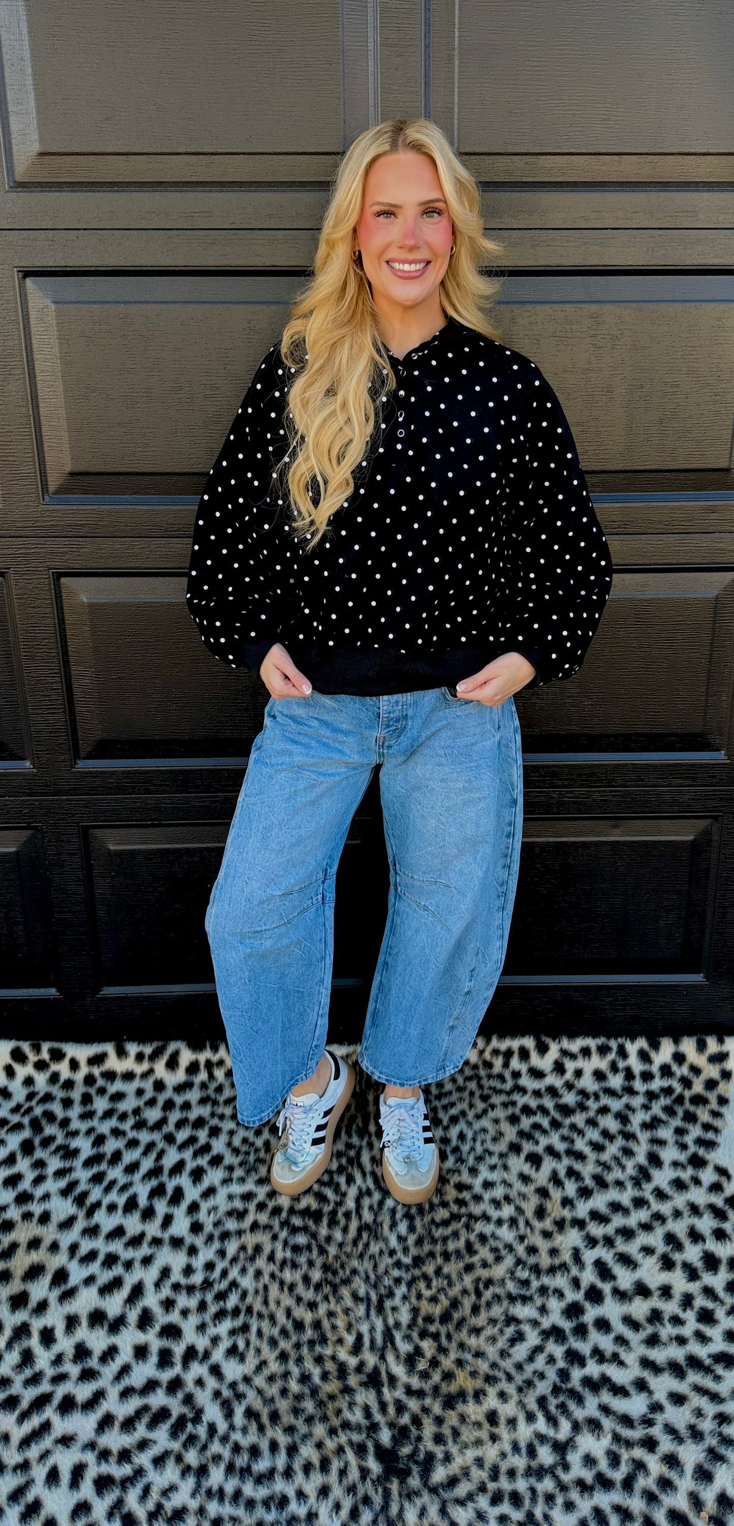 polka dot pullover