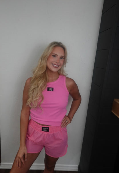 bubblegum pink tank