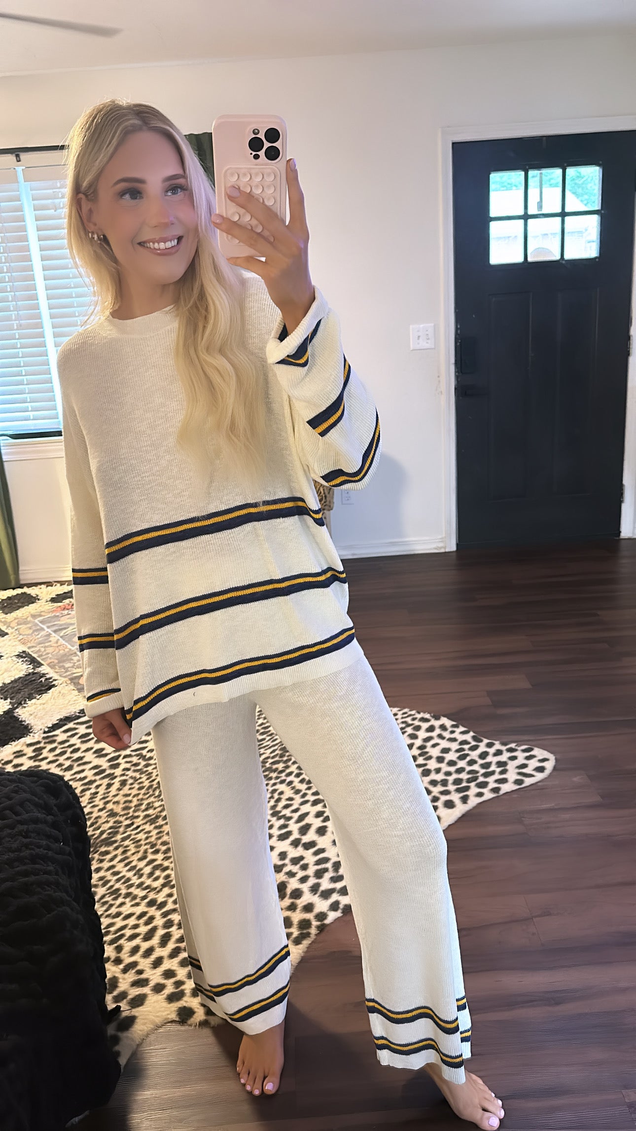 stripe knit set
