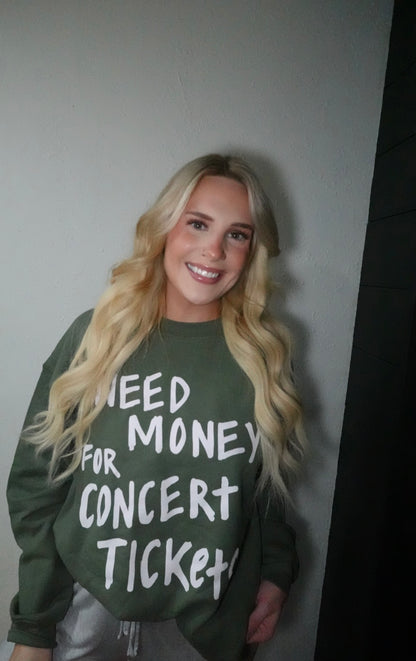 concert tickets sweatshirt