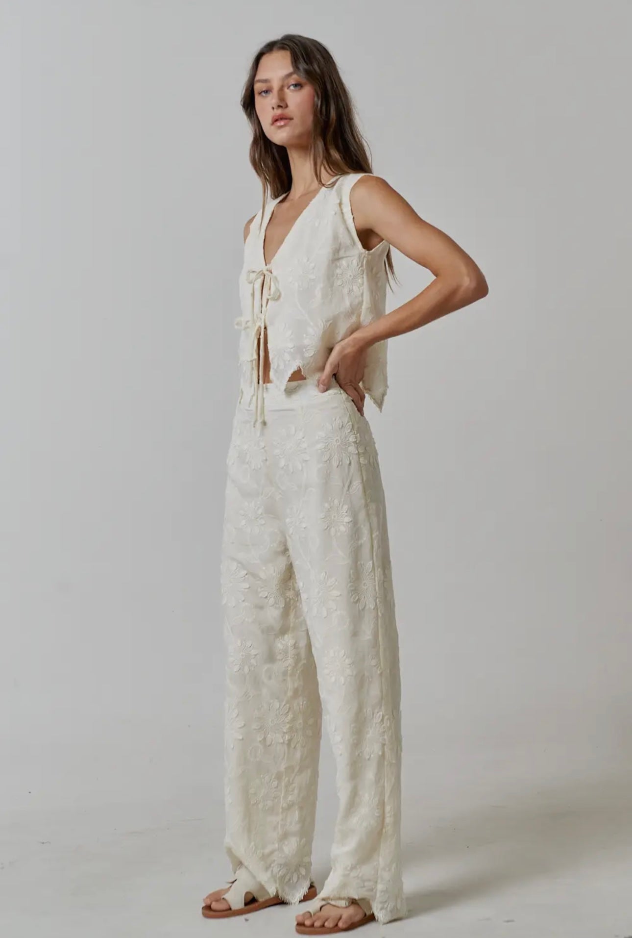 floral embroidery lace set