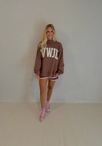 wwjd mockneck sweatshirt